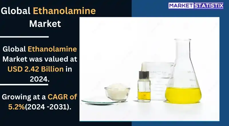 Ethanolamine chemical being processed in an industrial facility